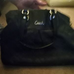 Black coach purse and wallet